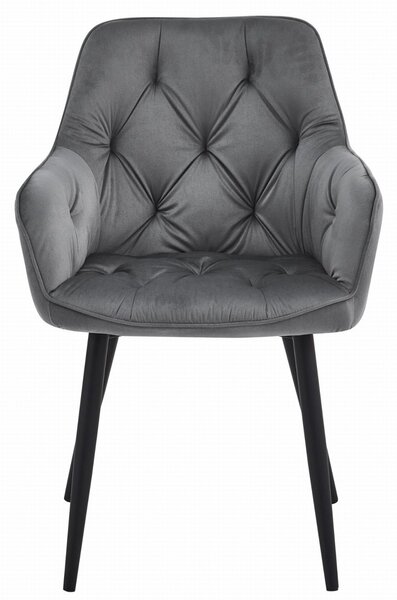 Scaun de masa JORK VELVET, gri inchis