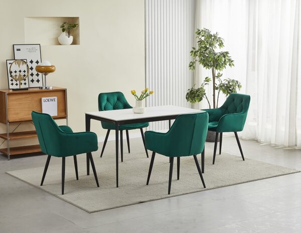 Scaun de masa JORK VELVET, verde inchis