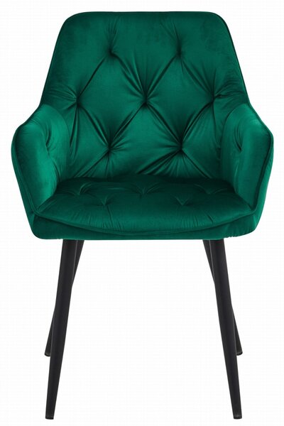 Scaun de masa JORK VELVET, verde inchis