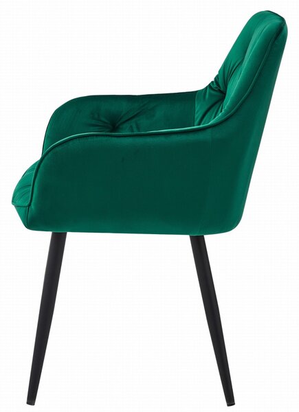 Scaun de masa JORK VELVET, verde inchis