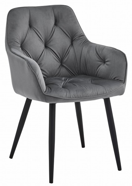 Scaun de masa JORK VELVET, gri inchis