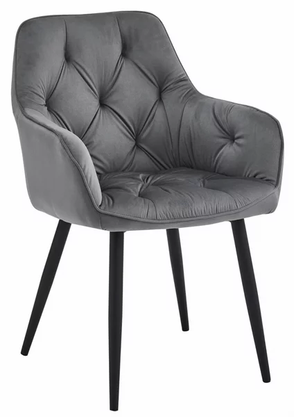 Scaun de masa JORK VELVET, gri inchis