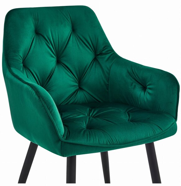 Scaun de masa JORK VELVET, verde inchis
