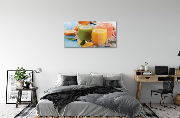 Tablouri pe sticlă pahare Cocktail-uri colorate