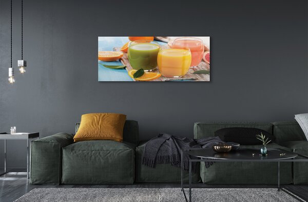 Tablouri pe sticlă pahare Cocktail-uri colorate