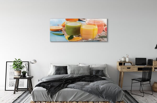 Tablouri pe sticlă pahare Cocktail-uri colorate
