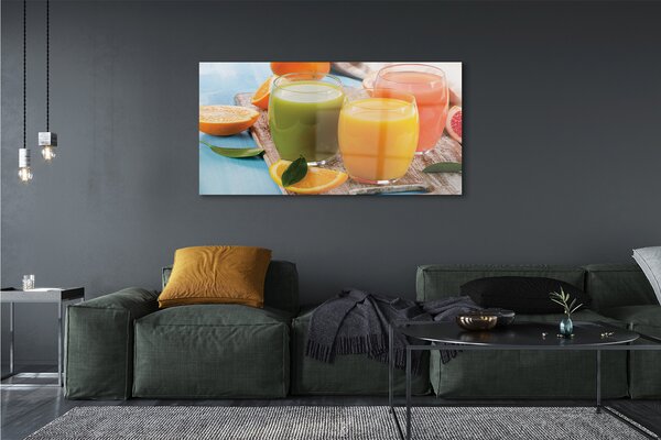 Tablouri pe sticlă pahare Cocktail-uri colorate