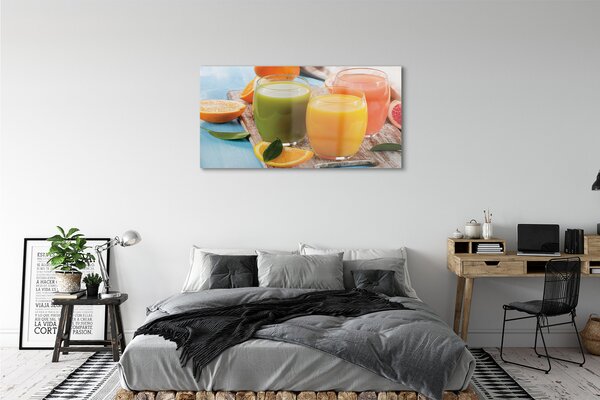 Tablouri pe sticlă pahare Cocktail-uri colorate