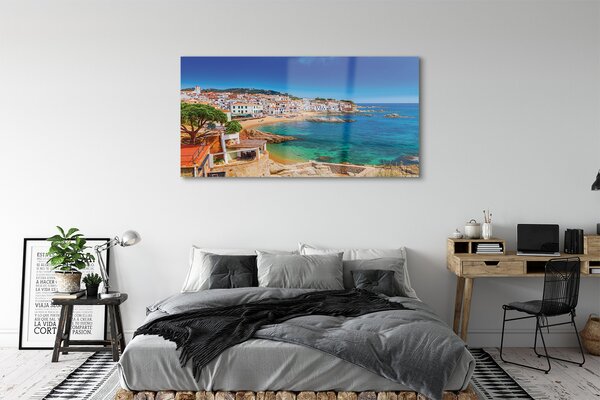 Tablouri pe sticlă Spania coasta plaja orașului