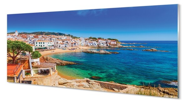 Tablouri pe sticlă Spania coasta plaja orașului