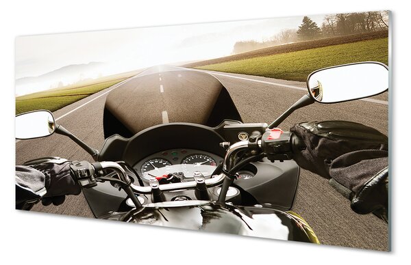 Panouri de sticlă Motociclete cer rutier de top