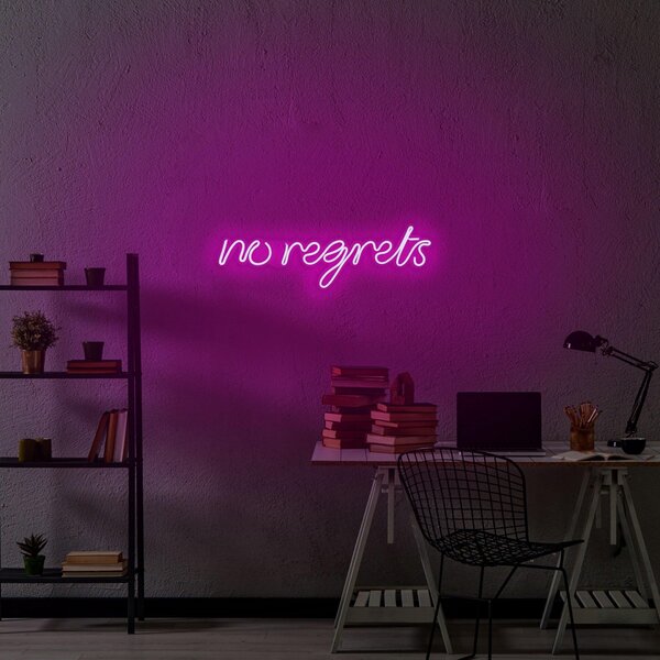 Aplica de Perete Neon No Regrets, 52x16 cm