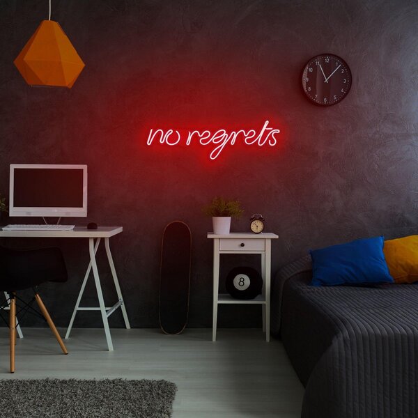 Aplica de Perete Neon No Regrets, 52x16 cm