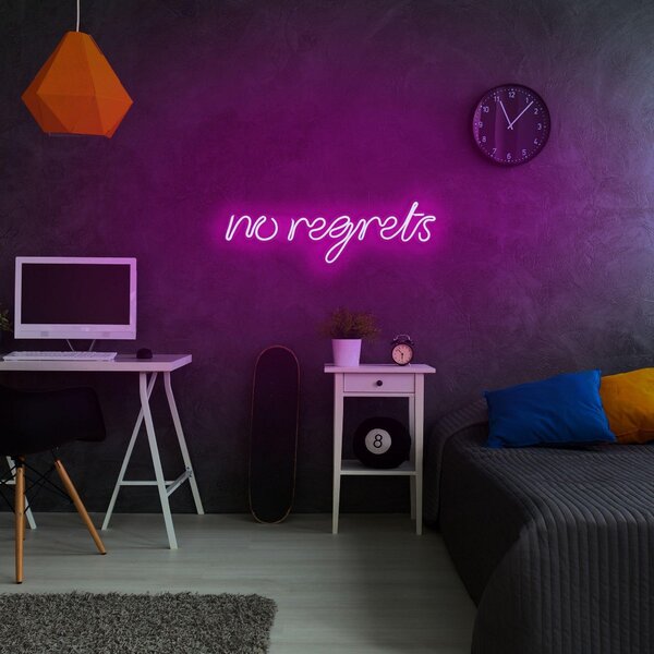 Aplica de Perete Neon No Regrets, 52x16 cm