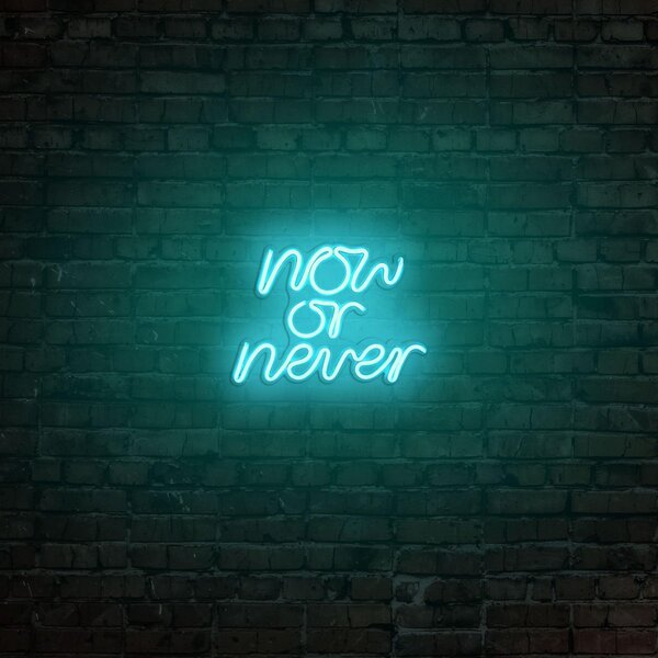 Aplica de Perete Neon Now or Never, 28x22 cm