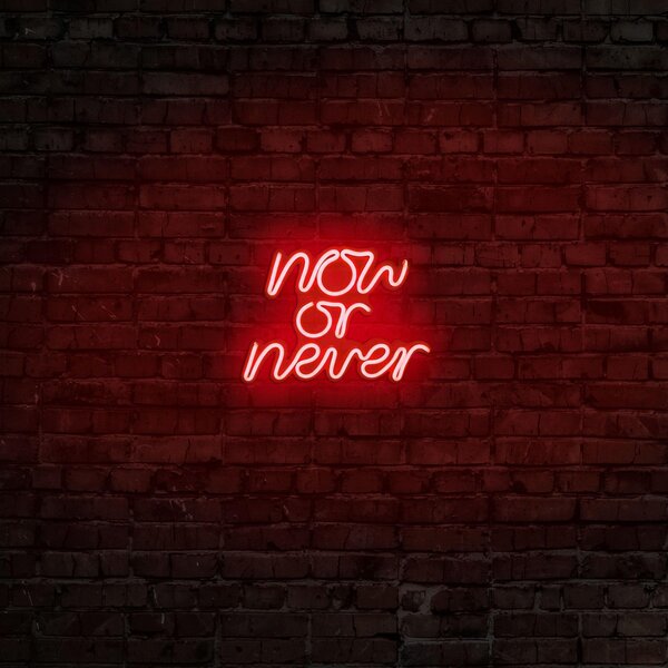 Aplica de Perete Neon Now or Never, 28x22 cm
