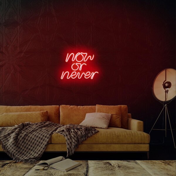 Aplica de Perete Neon Now or Never, 28x22 cm