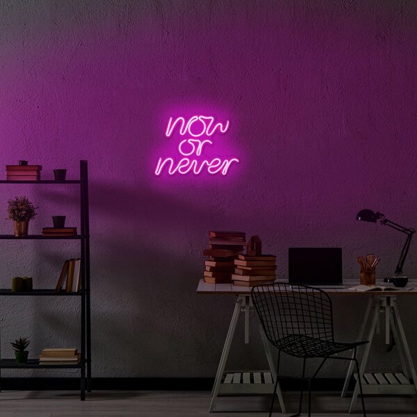 Aplica de Perete Neon Now or Never, 28x22 cm