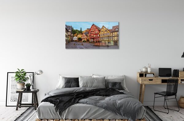 Tablouri pe sticlă Germania Old Town Bavaria