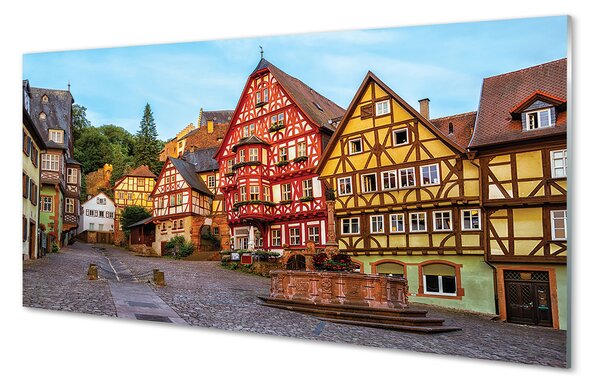 Tablouri pe sticlă Germania Old Town Bavaria