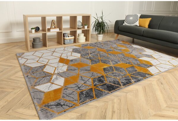 Covor galben ocru-gri 133x190 cm Soft – FD