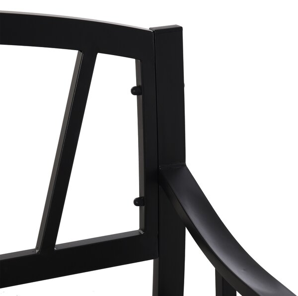 Banca de Gradina Outsunny din Metal cu 2 Locuri, neagra | Aosom RO