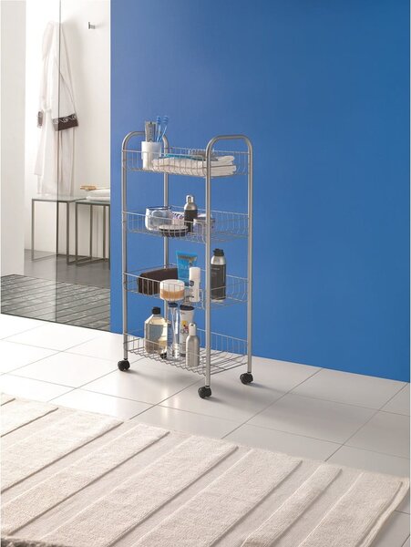 Raft mobil din metal, argintiu 41x84 cm Ascona - Metaltex