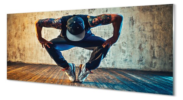 Tablouri pe sticlă Bărbat hip-hop
