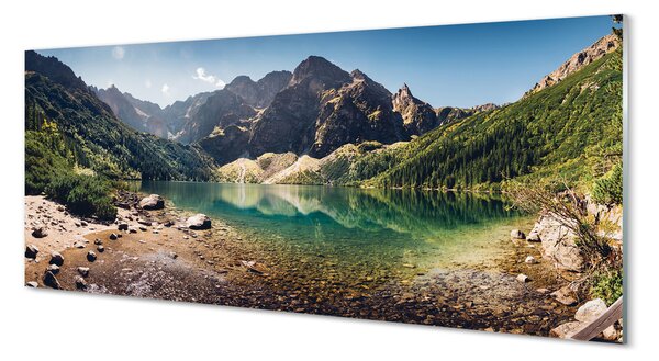 Tablouri pe sticlă lac de munte