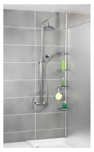 Raft telescopic de perete pentru baie Wenko Easy, gri