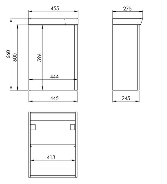 Elita Spring lavoar cu dulap 45 cm alb RE020450137160