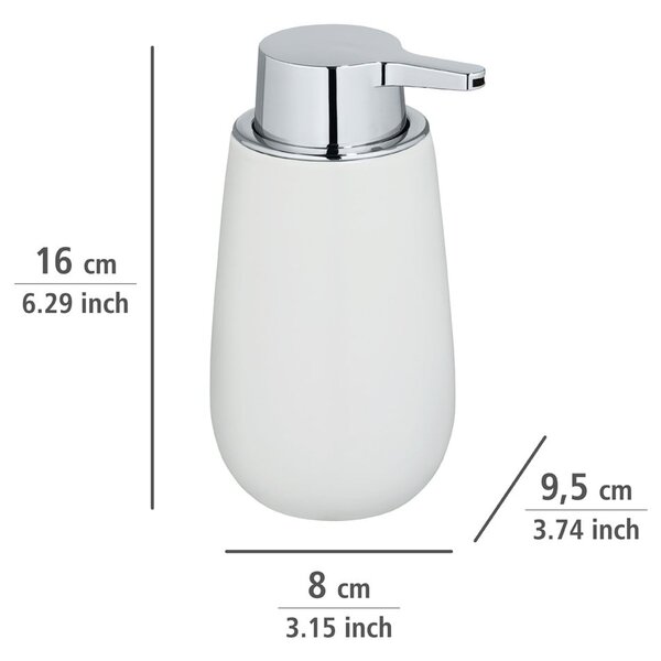 Dozator din ceramică pentru săpun Wenko Badi, alb