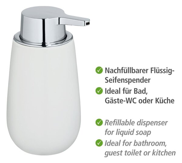 Dozator din ceramică pentru săpun Wenko Badi, alb