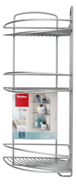 Etajeră de colț cu 3 rafturi Metaltex
