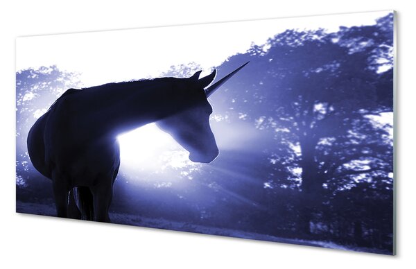 Tablouri pe sticlă unicorn de pădure