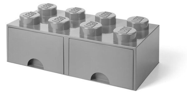 Cutie depozitare cu 2 sertare LEGO®, gri