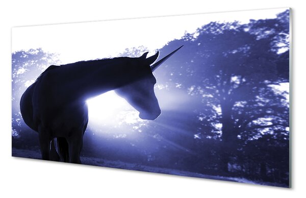 Tablouri pe sticlă unicorn de pădure