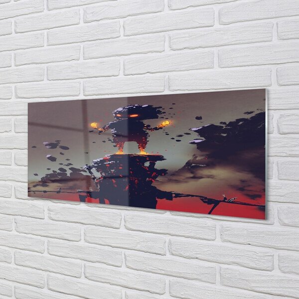 Tablouri pe sticlă foc Forma de fum
