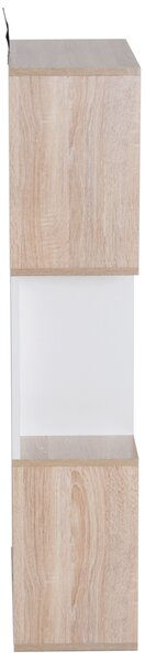 Biblioteca de perete, 3 rafturi, 60x24x111.4cm, alba HOMCOM | Aosom Romania