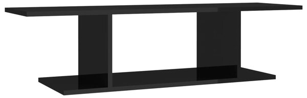 Dulap TV suspendat, negru extra lucios, 103x30x26,5 cm