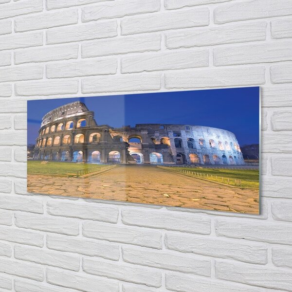Tablouri pe sticlă Sunset Roma Colosseum