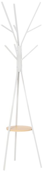HOMCOM cuier vertical, design modern, 45x45x180cm, alb | Aosom Romania