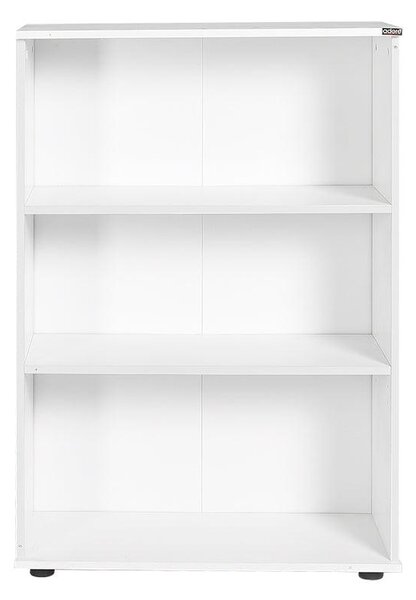 Biblioteca Adore Rio Mini, 3 rafturi, Alb - Nuc - Antracit, 72x109x34 cm