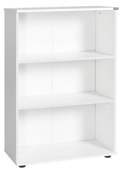 Biblioteca Adore Rio Mini, 3 rafturi, Alb - Nuc - Antracit, 72x109x34 cm