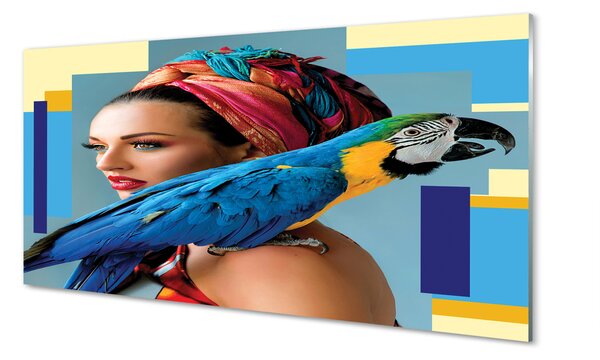 Tablouri acrilice Macaw pe umăr