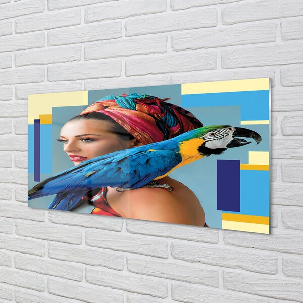 Tablouri acrilice Macaw pe umăr