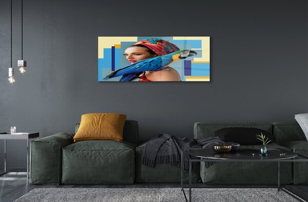 Tablouri acrilice Macaw pe umăr