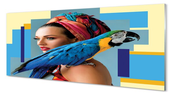 Tablouri acrilice Macaw pe umăr