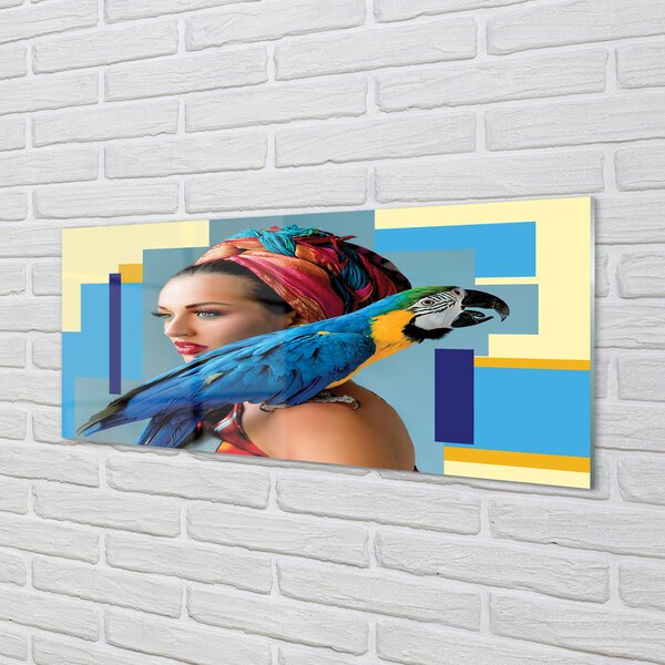 Tablouri acrilice Macaw pe umăr