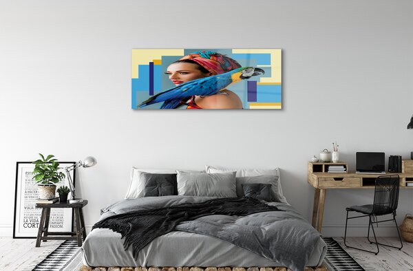 Tablouri acrilice Macaw pe umăr